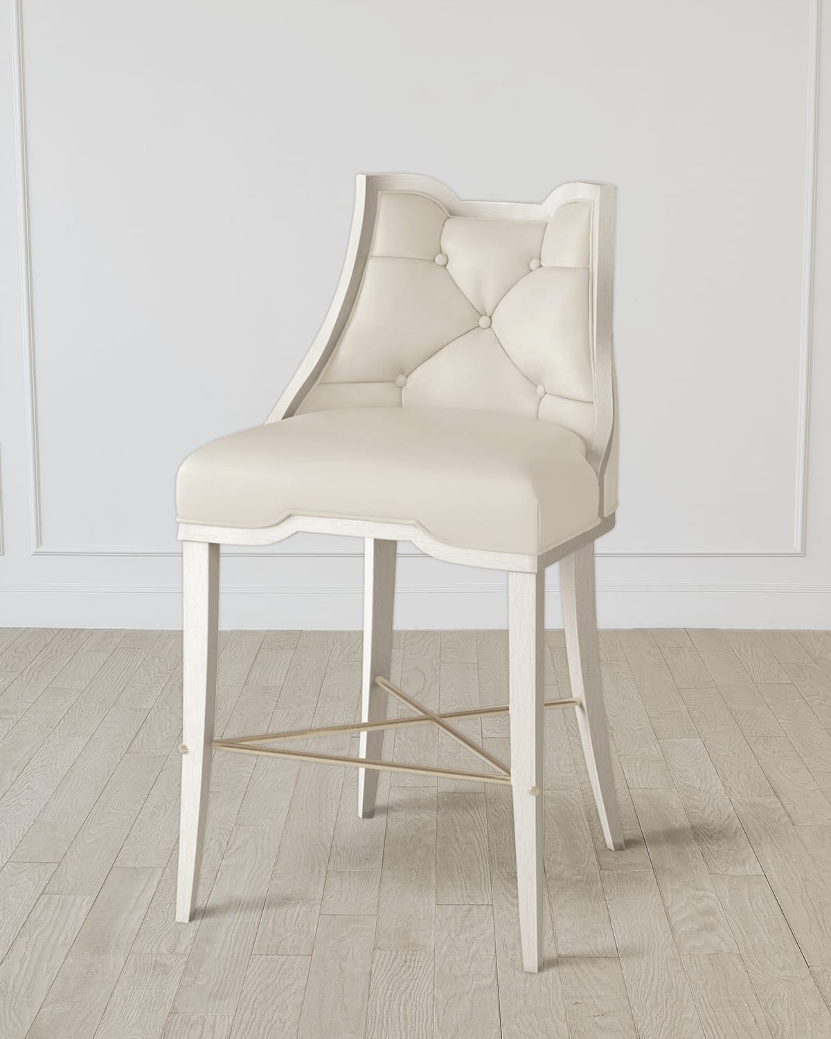 Global Views Moderno Leather Counter Stool Neiman Marcus