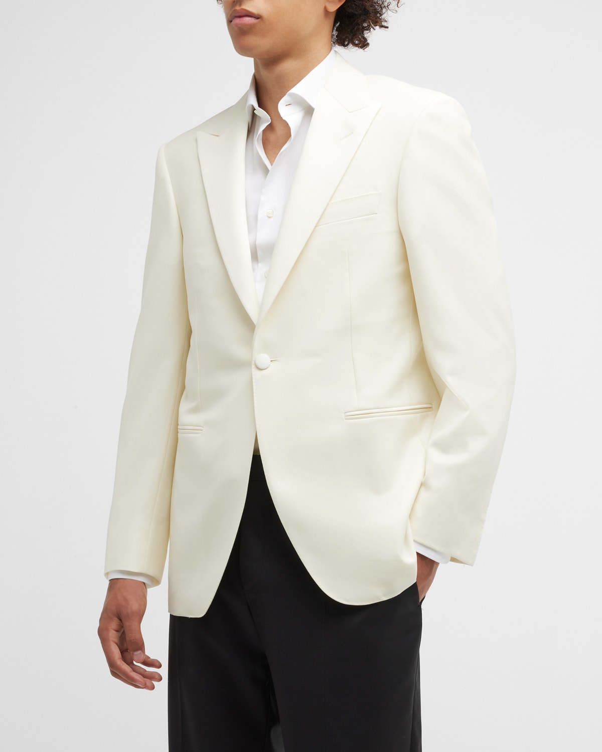 Versace Men's Lurex Greca Monogram Tuxedo Jacket Neiman Marcus