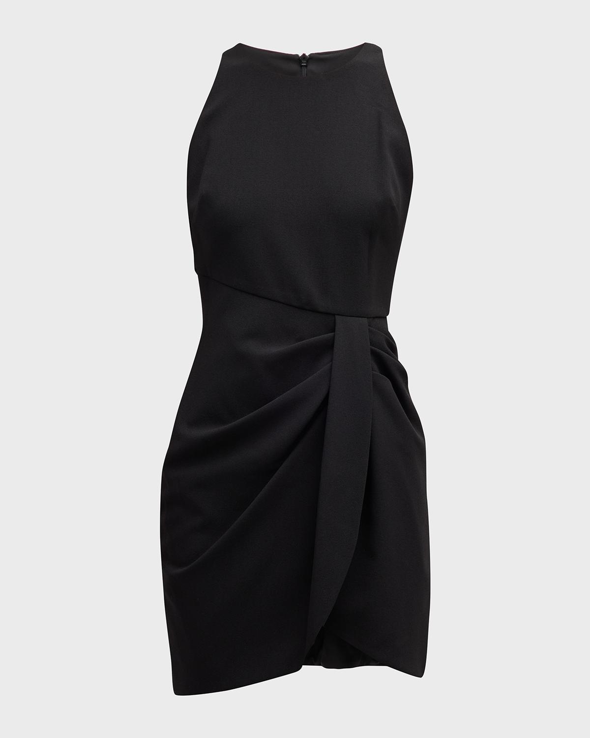 Black Halo Brett Draped Sleeveless Dress