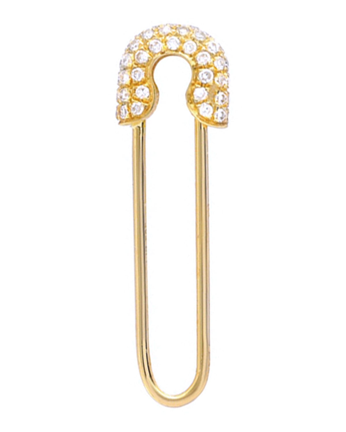 Anita Ko 18k White Gold Diamond Safety Pin Earring Single Right Neiman Marcus 4753