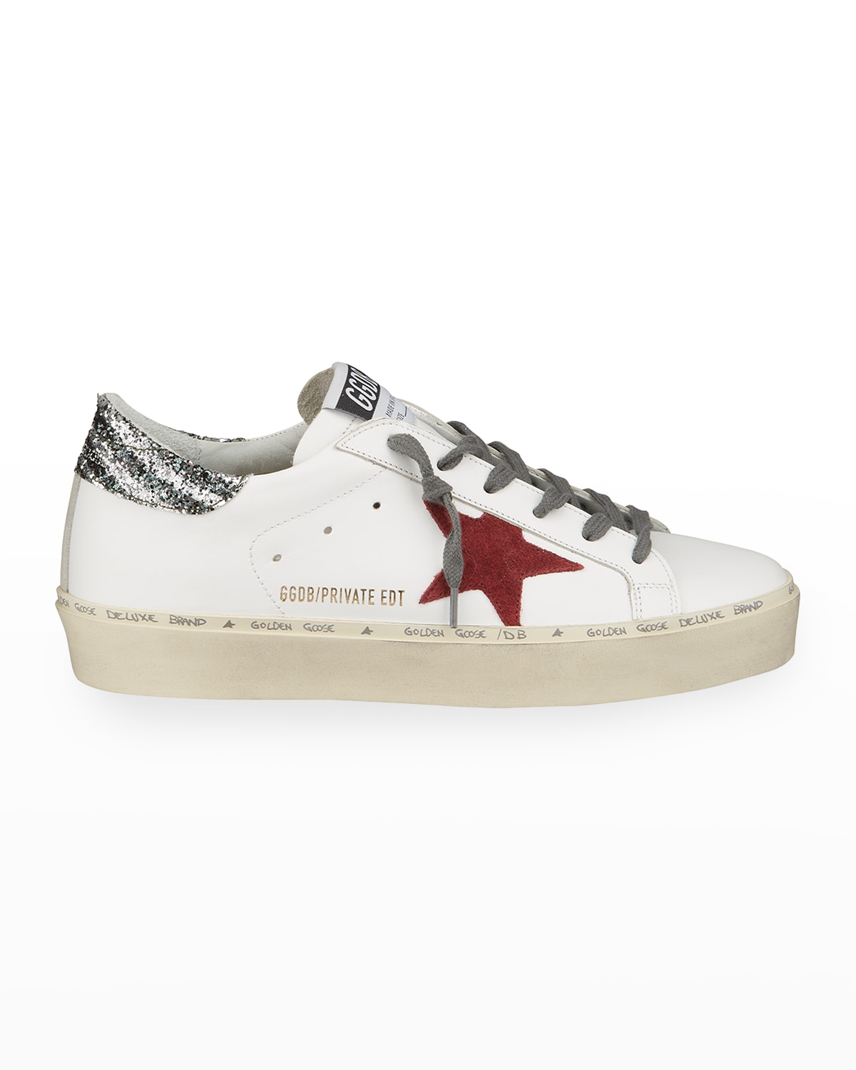 Literary arts cart rival Golden Goose Sky Star Leather High-Top Sneakers | Neiman Marcus