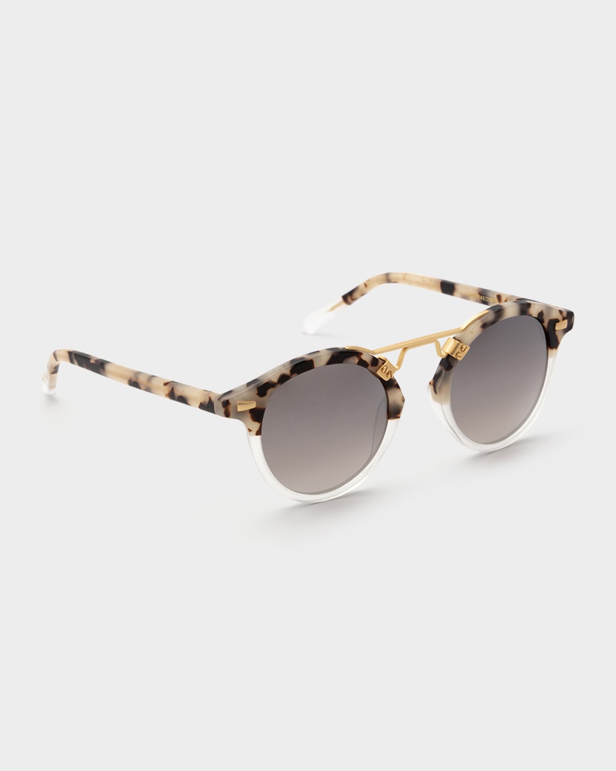 KREWE St. Louis Round Mirrored Sunglasses Neiman Marcus
