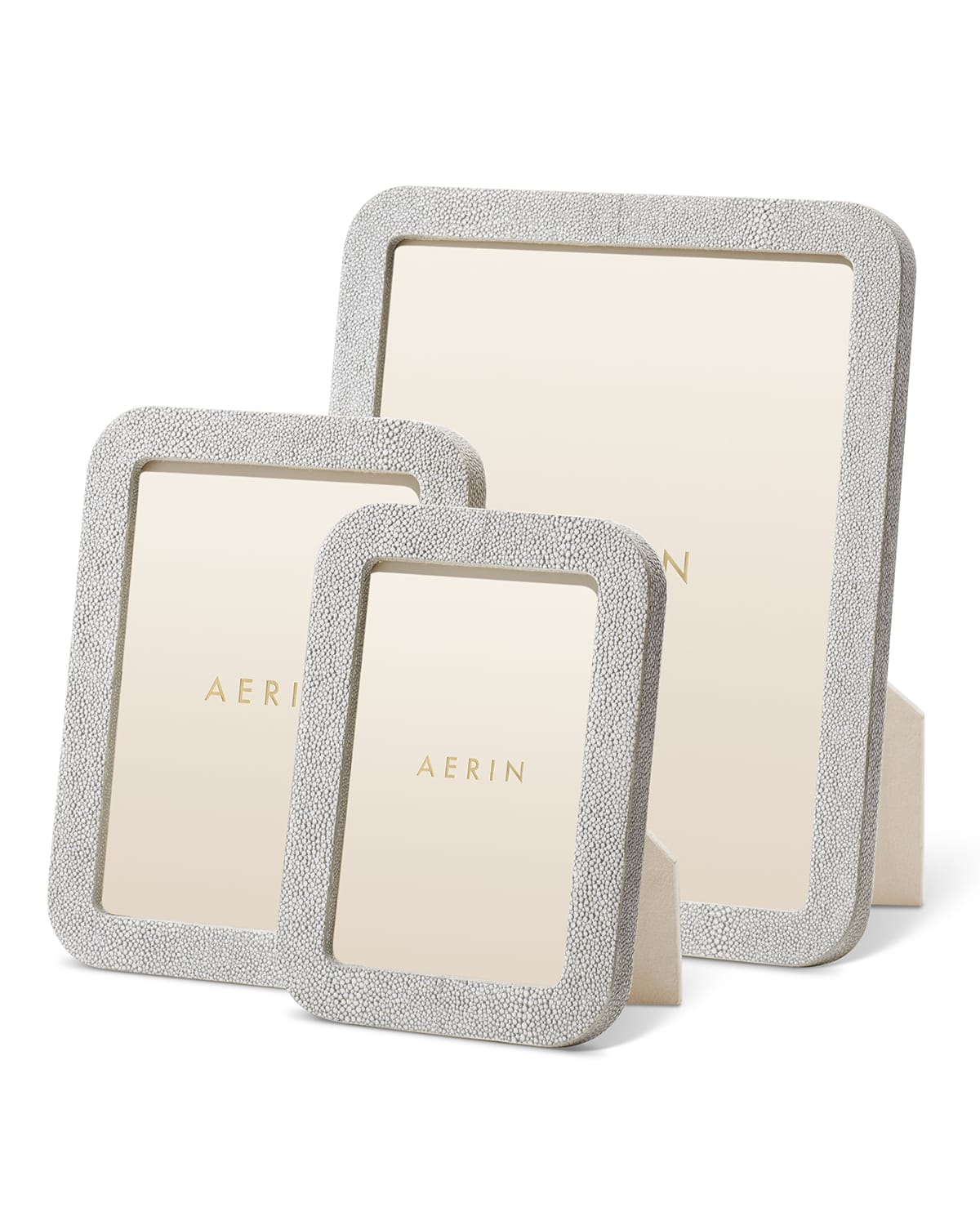 AERIN Classic Dove FauxShagreen Frame, 4" x 6" Neiman Marcus