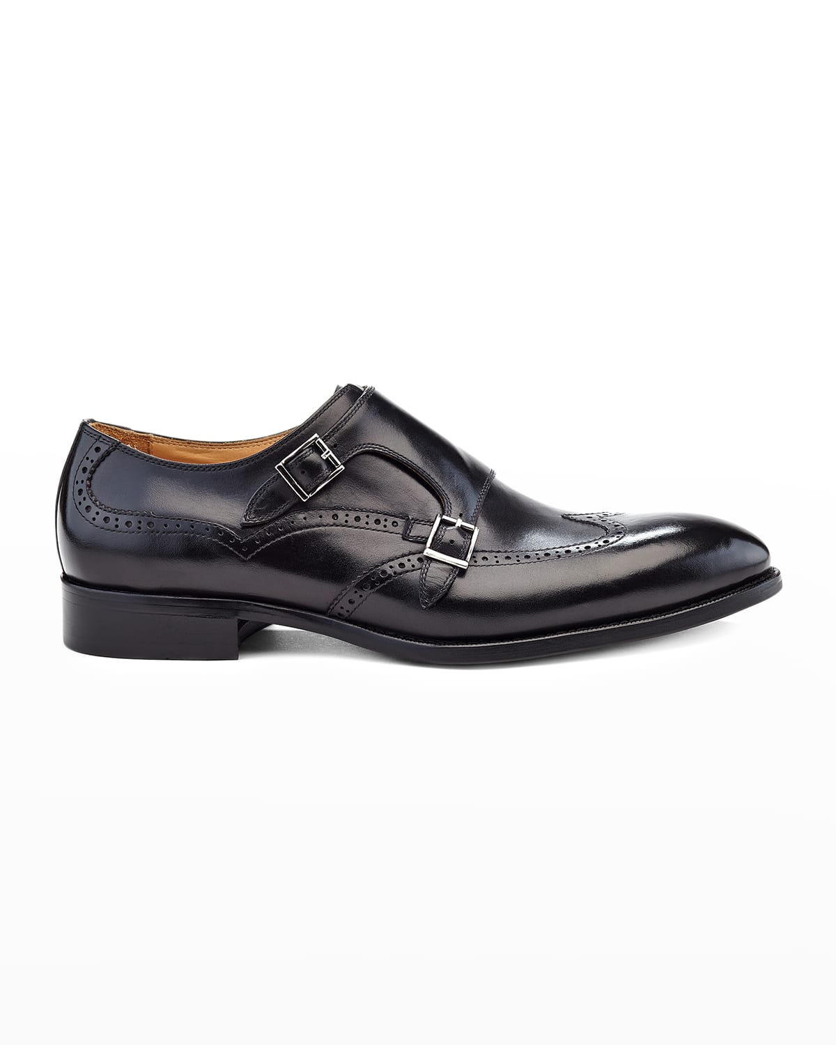 Ike Behar Men's Fusion Wing-Tip Leather Loafers w/ Buckle Strap ...