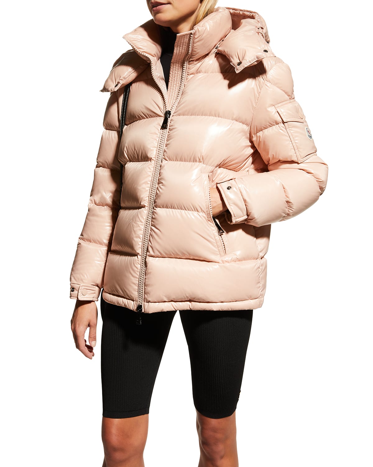 Moncler Hermine Hooded Puffer Jacket | Neiman Marcus