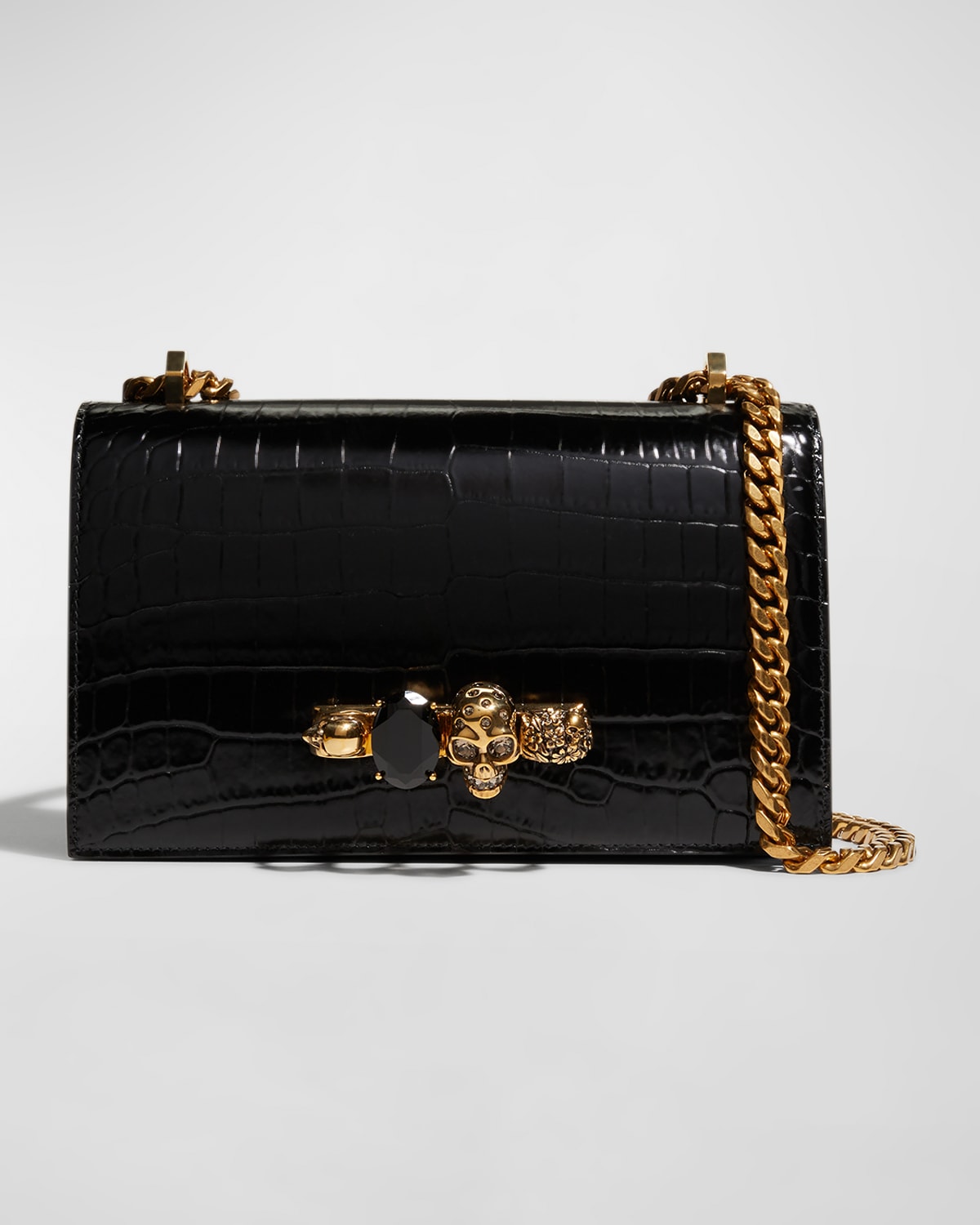 Alexander McQueen Mini Studded Leather Satchel Bag | Neiman Marcus