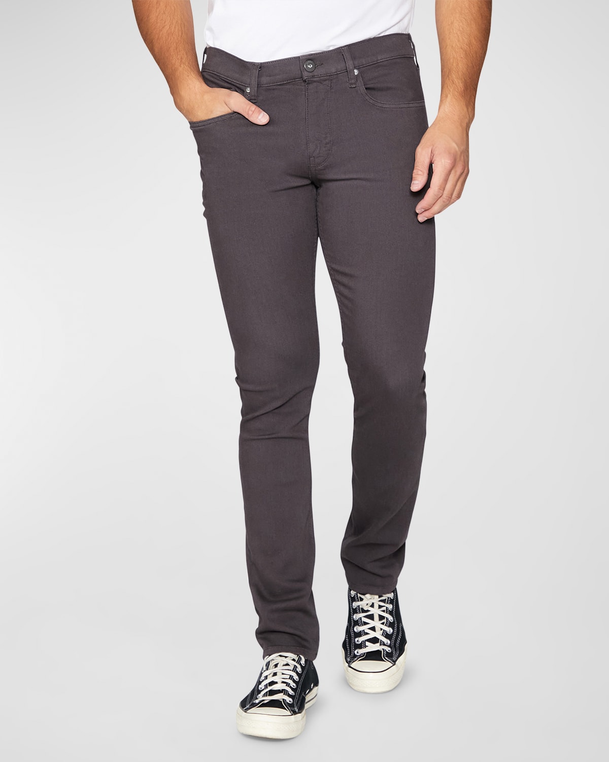 PURPLE Men's Slim-Fit Distressed Denim Skinny Jeans | Neiman Marcus