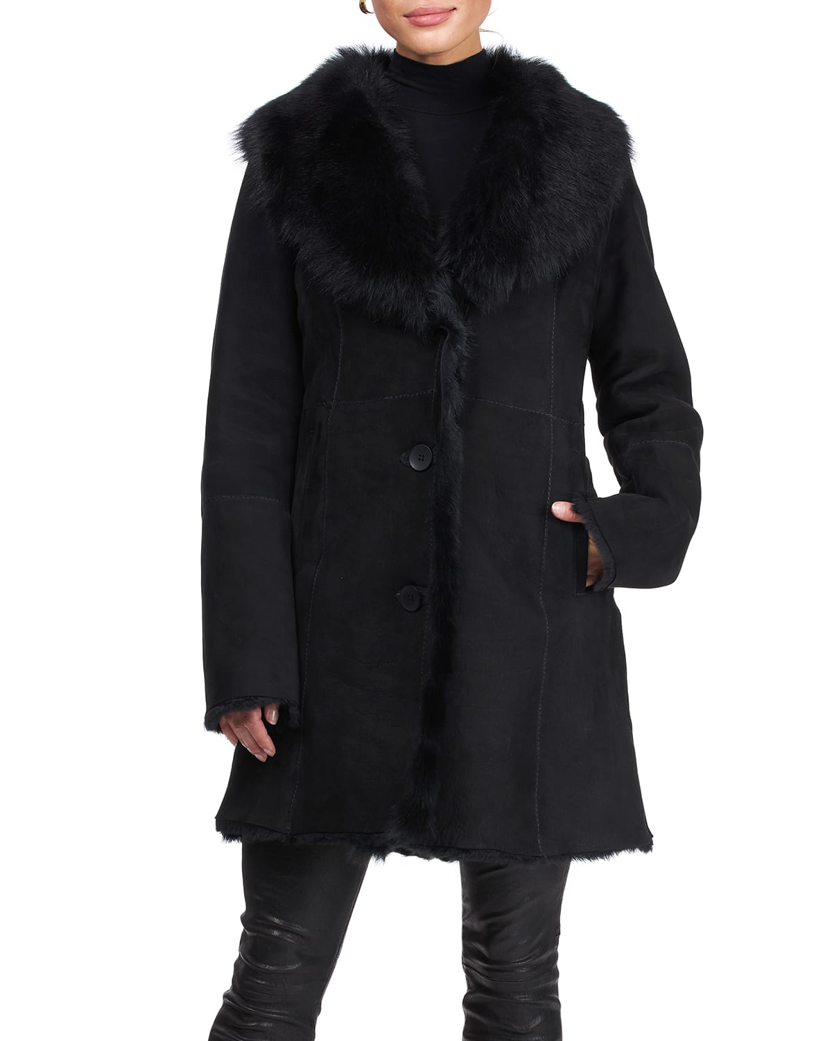 hiso shearling coat