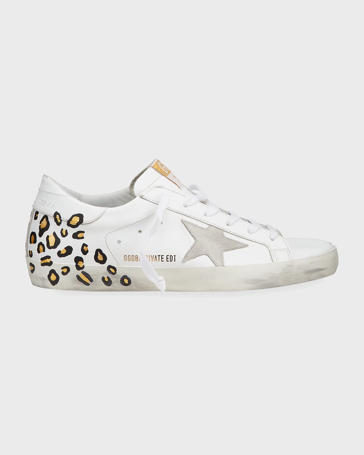 Golden Goose Superstar Leather Glitter Low-Top Sneakers | Neiman Marcus