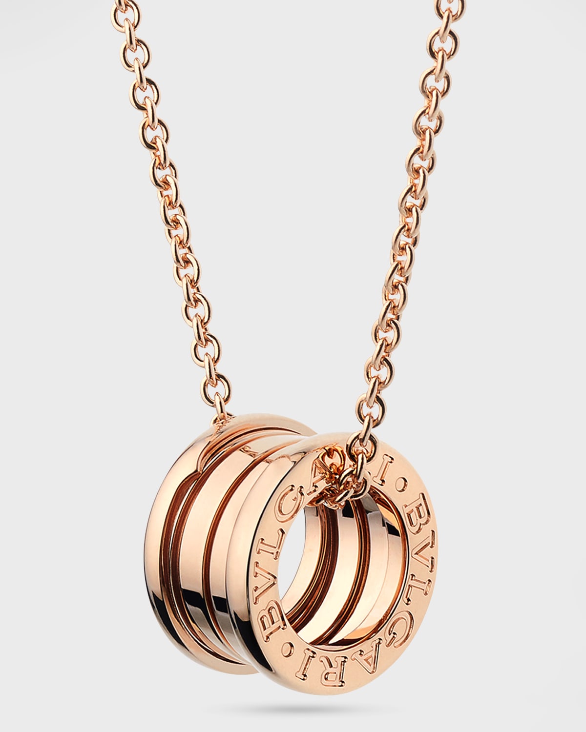 BVLGARI B.Zero1 18k Rose Gold Pendant Necklace | Neiman Marcus