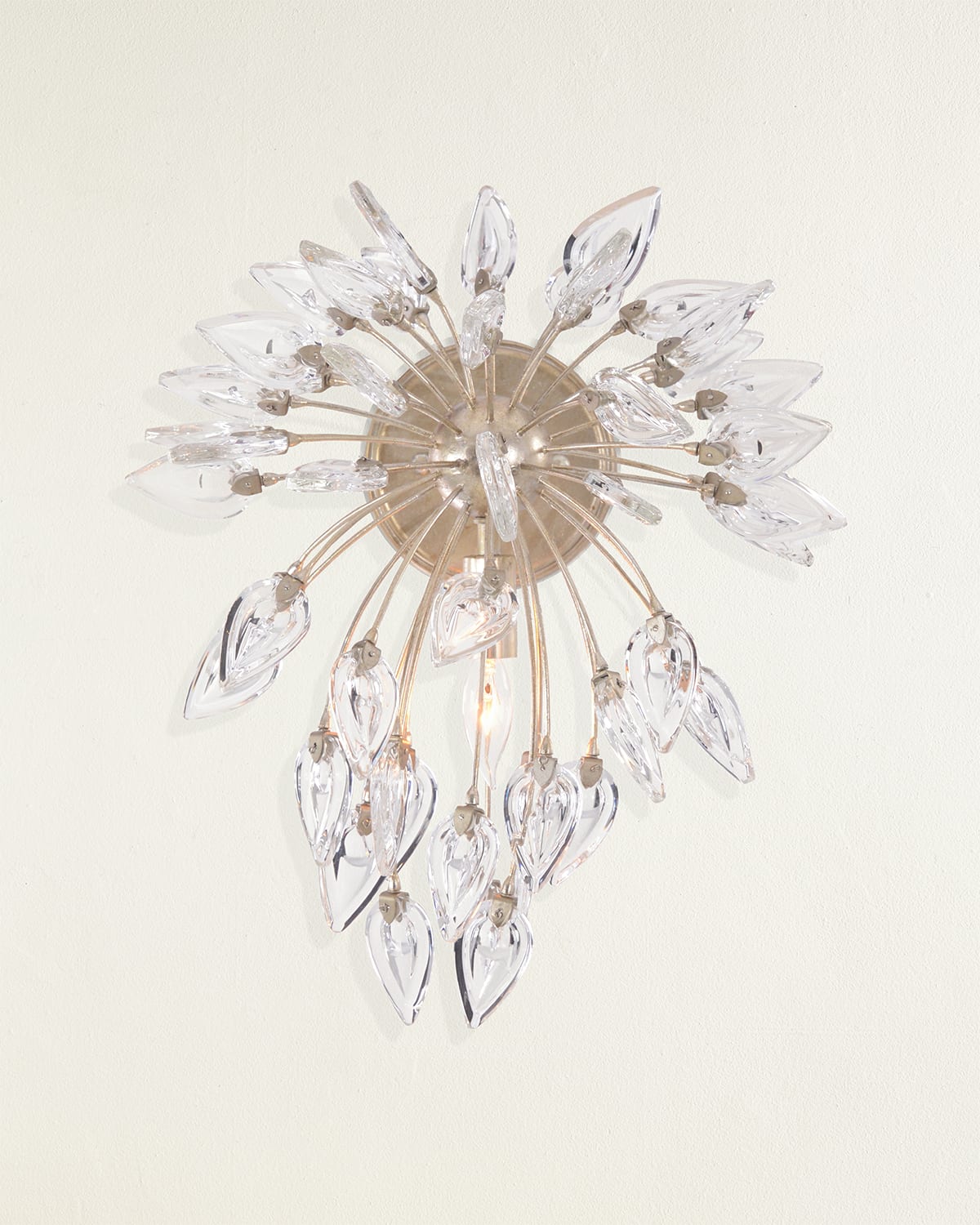 JohnRichard Collection Quartz Flower Single Light Wall Sconce Neiman