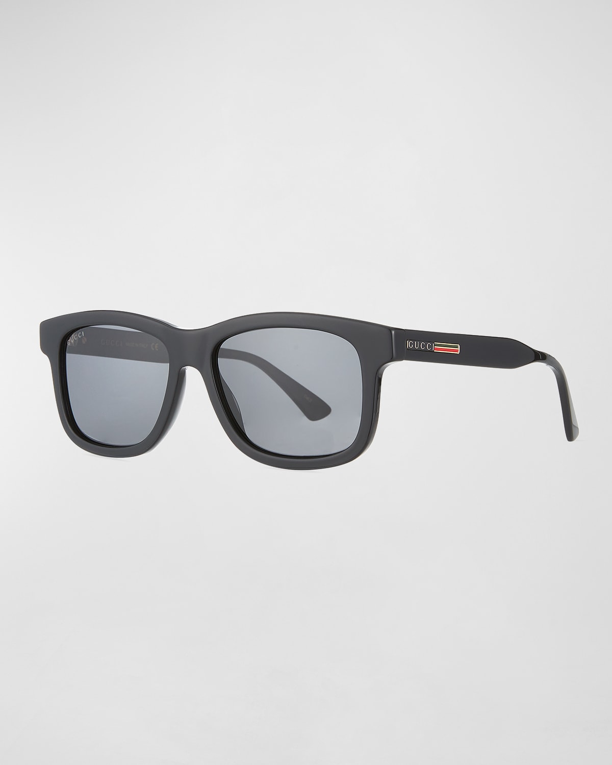 Gucci Men's Square Acetate Sunglasses with Signature  Neiman Marcus