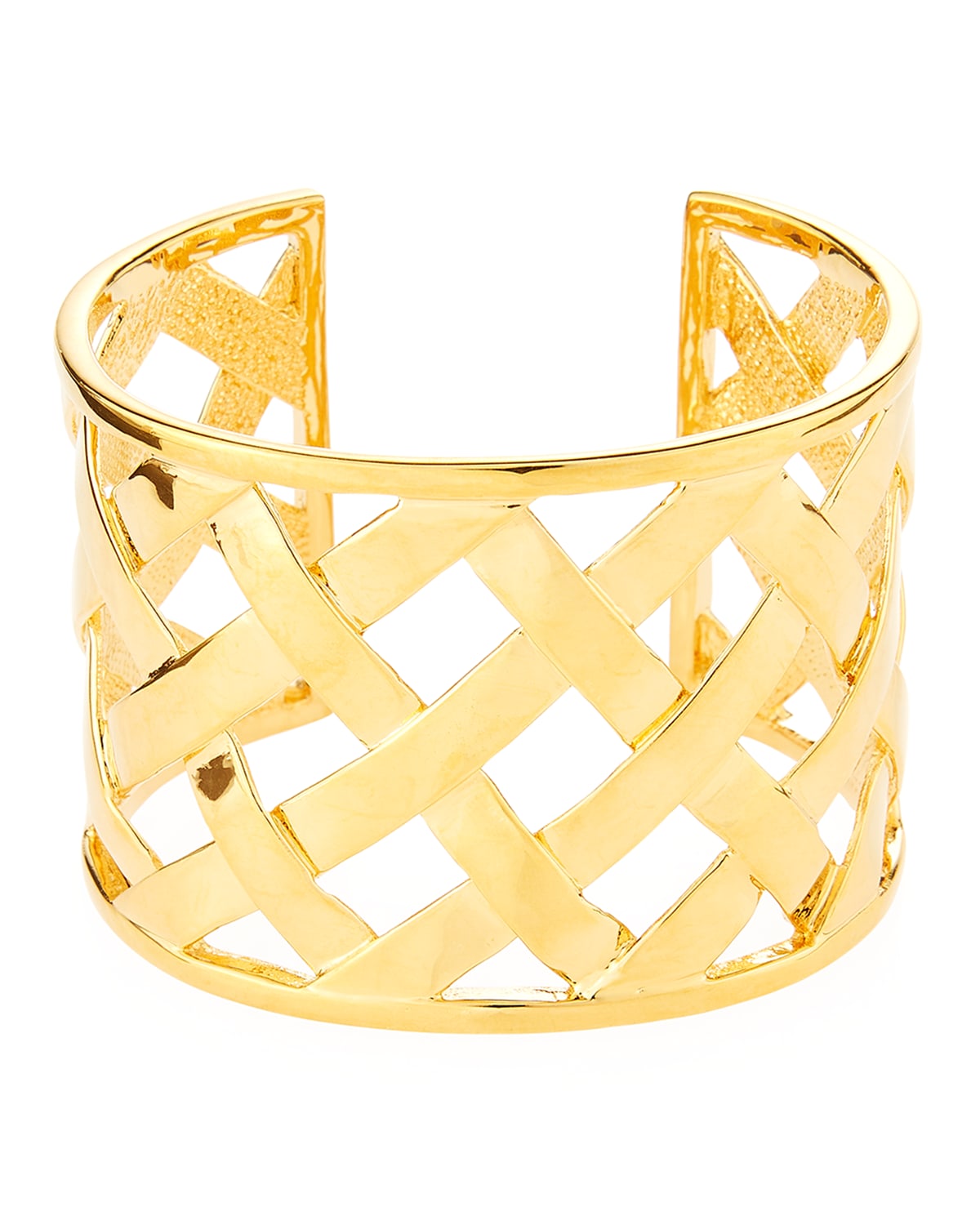 Kenneth Jay Lane 22K Hammered Gold Cuff Bracelet | Neiman Marcus