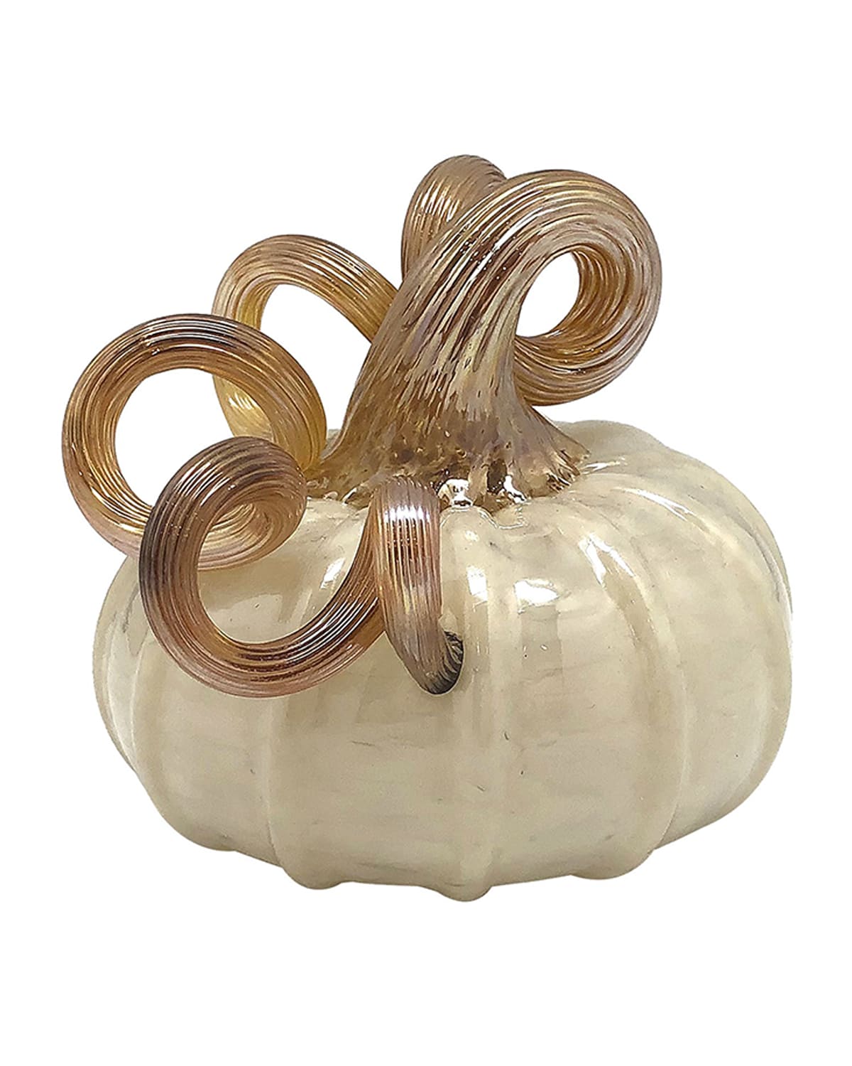 Mariposa Small Clear Glass Pumpkin Neiman Marcus