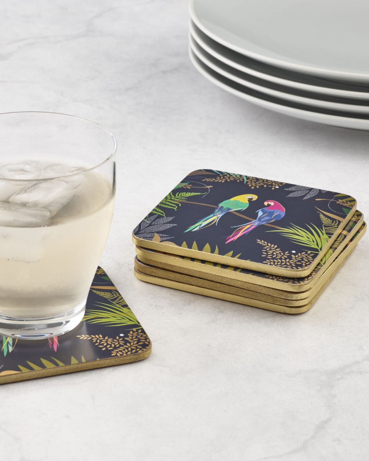 Sara Miller Frosted Pines Coasters, Set of 6 Neiman Marcus