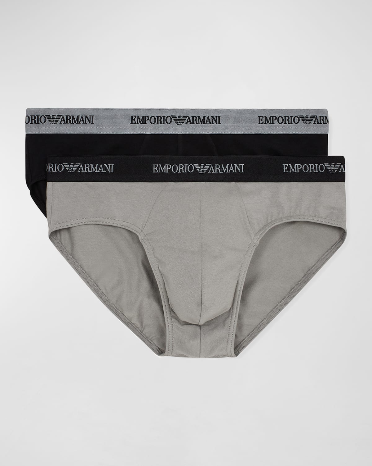 Emporio Armani Underwear Logo 3Pack Brief, Jasmine Marine Anthracite