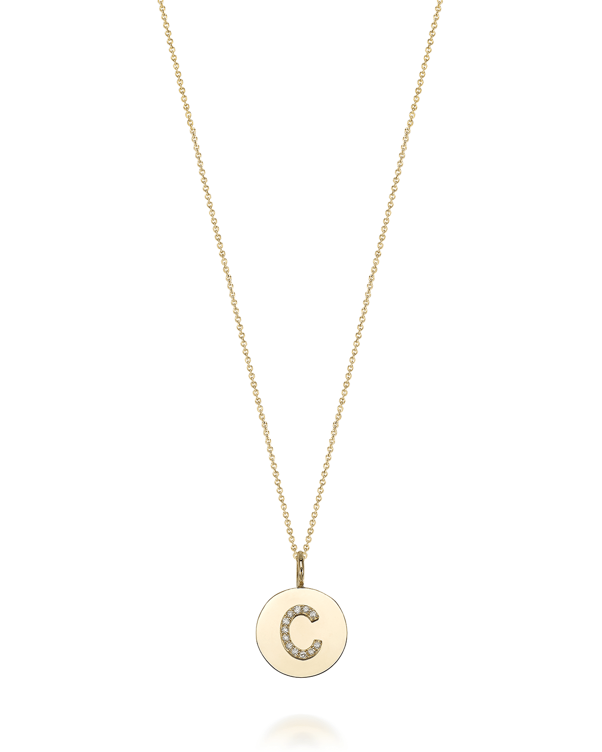 Diamond Medallion Monogram Necklace