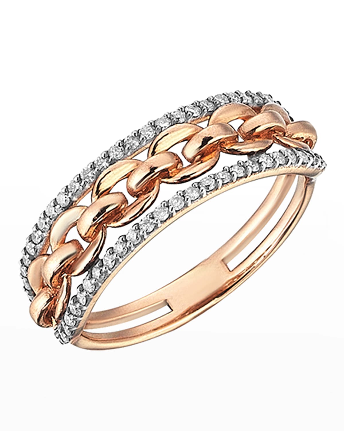 Kismet by Milka 14k Rose Gold 10th Eye Diamond Vision Ring, Size 7 ...