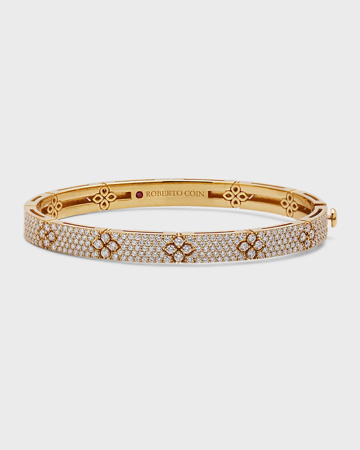 Roberto Coin 18k Yellow Gold Diamond Pave Bangle | Neiman Marcus