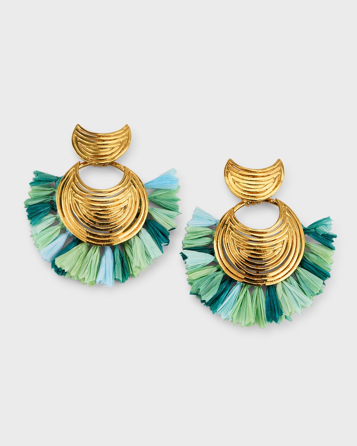 Gas Bijoux Mini Luna Wave Drop Earrings, Gold | Neiman Marcus