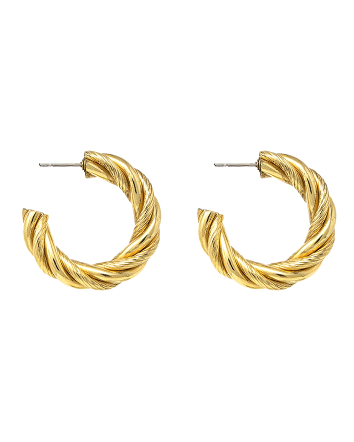 Ben-Amun Hoop Earrings. Gold/Blue | Neiman Marcus