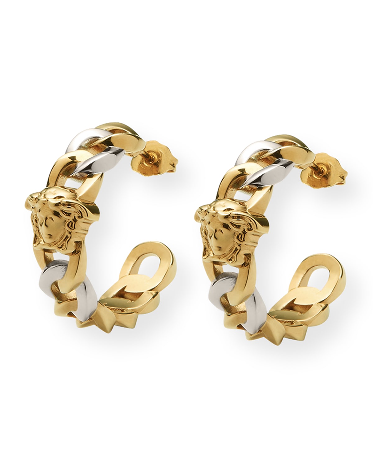 Versace Greca Metal Hoop Earrings | Neiman Marcus