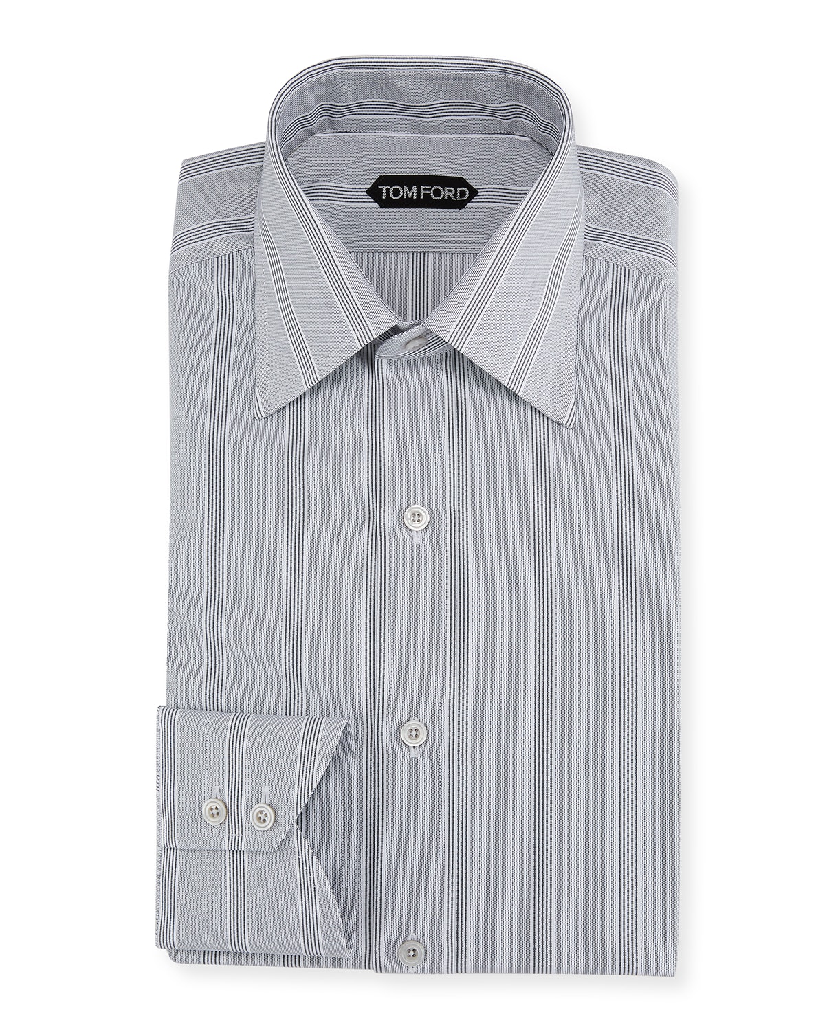 TOM FORD Men's Wide-Stripe Dress Shirt | Neiman Marcus