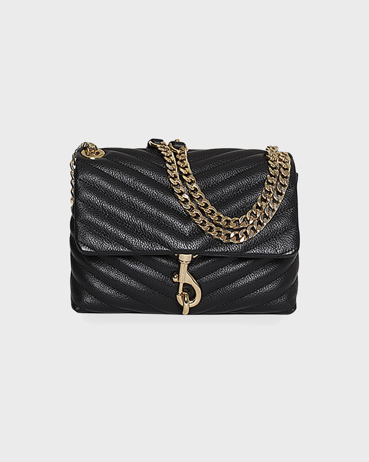 edie quilted leather flap shoulder bag