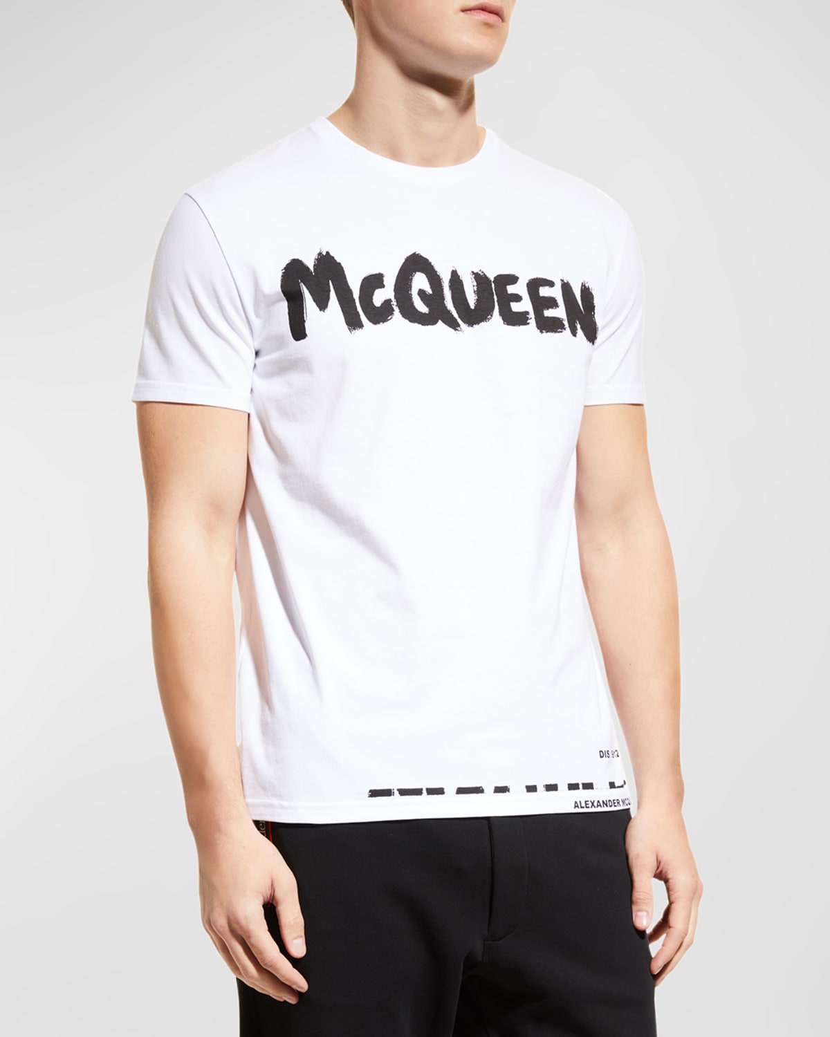 Alexander McQueen Men's Graffiti-Logo T-Shirt | Neiman Marcus