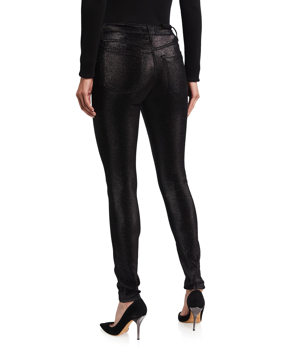 Black Orchid Gisele High-Rise Metallic Skinny Jeans