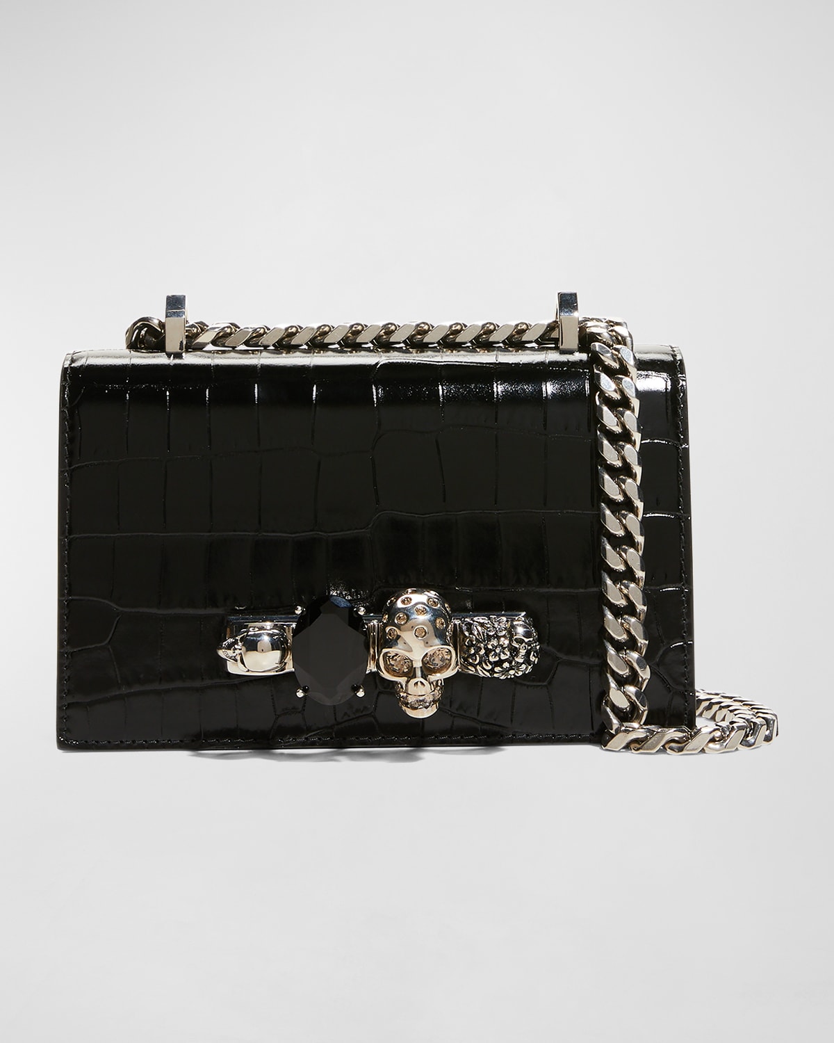 Alexander McQueen Mini Jeweled Satchel Bag | Neiman Marcus