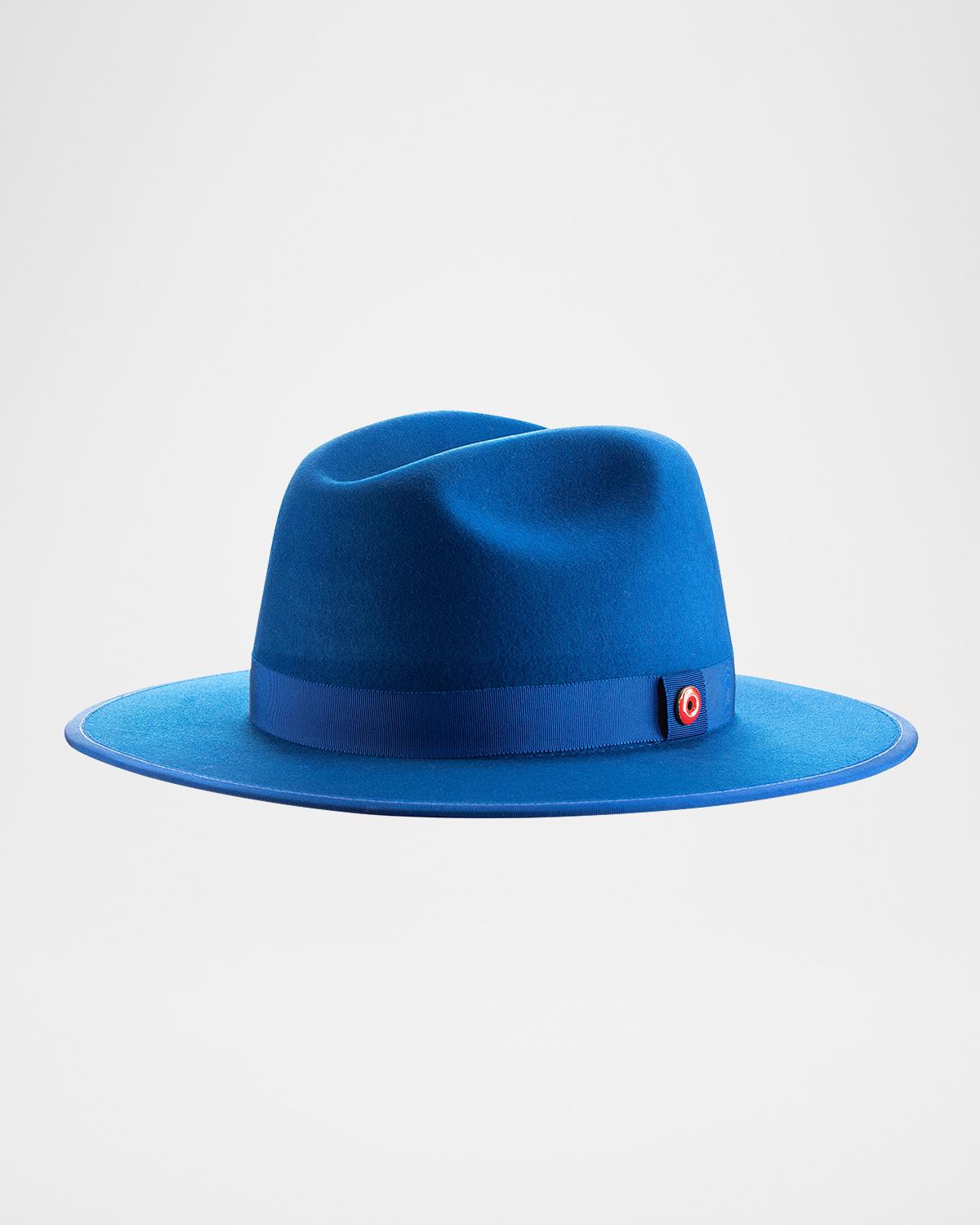 Keith James Men's Queen Red-Brim Wool Fedora Hat | Neiman Marcus
