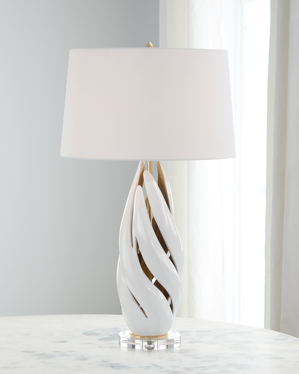 Jamie Young Swirl Ceramic Table Lamp 