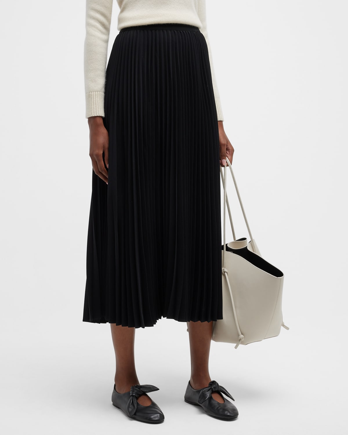 AMUR Louella Pleated Midi Skirt | Neiman Marcus
