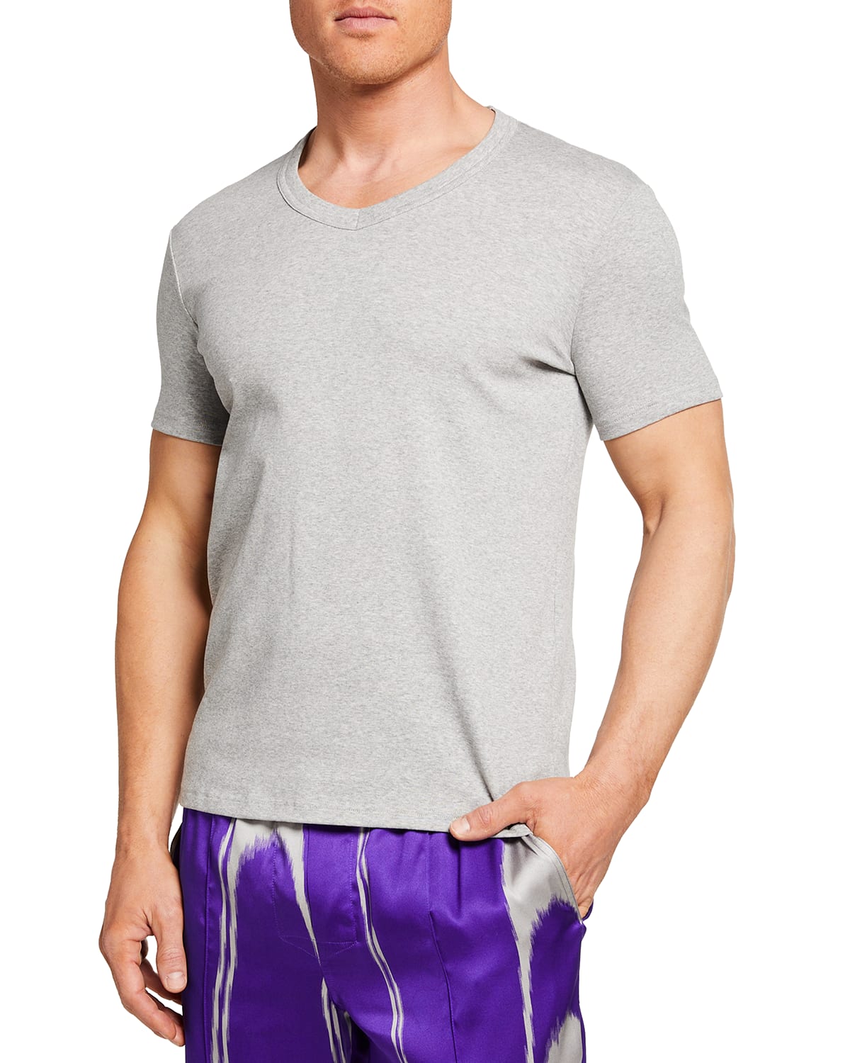 TOM FORD Men's Cotton Stretch Jersey T-shirt | Neiman Marcus