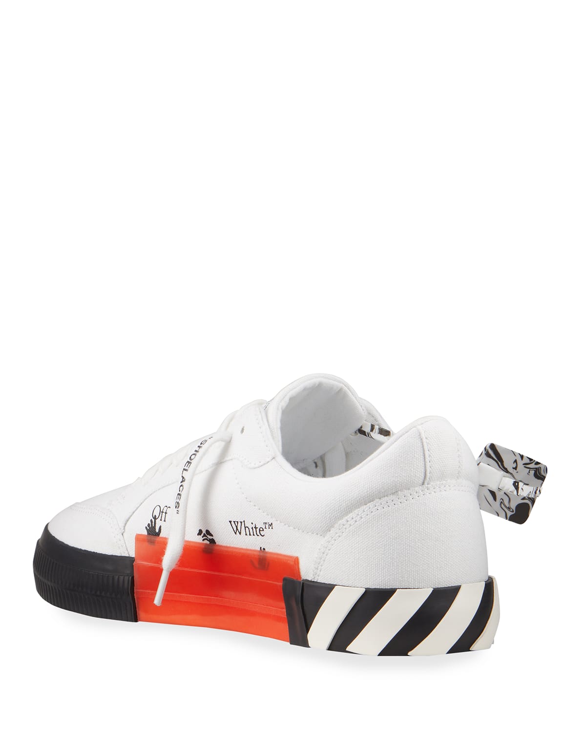 Off-White Men's Arrow Canvas Vulcanized Low-Top Sneakers