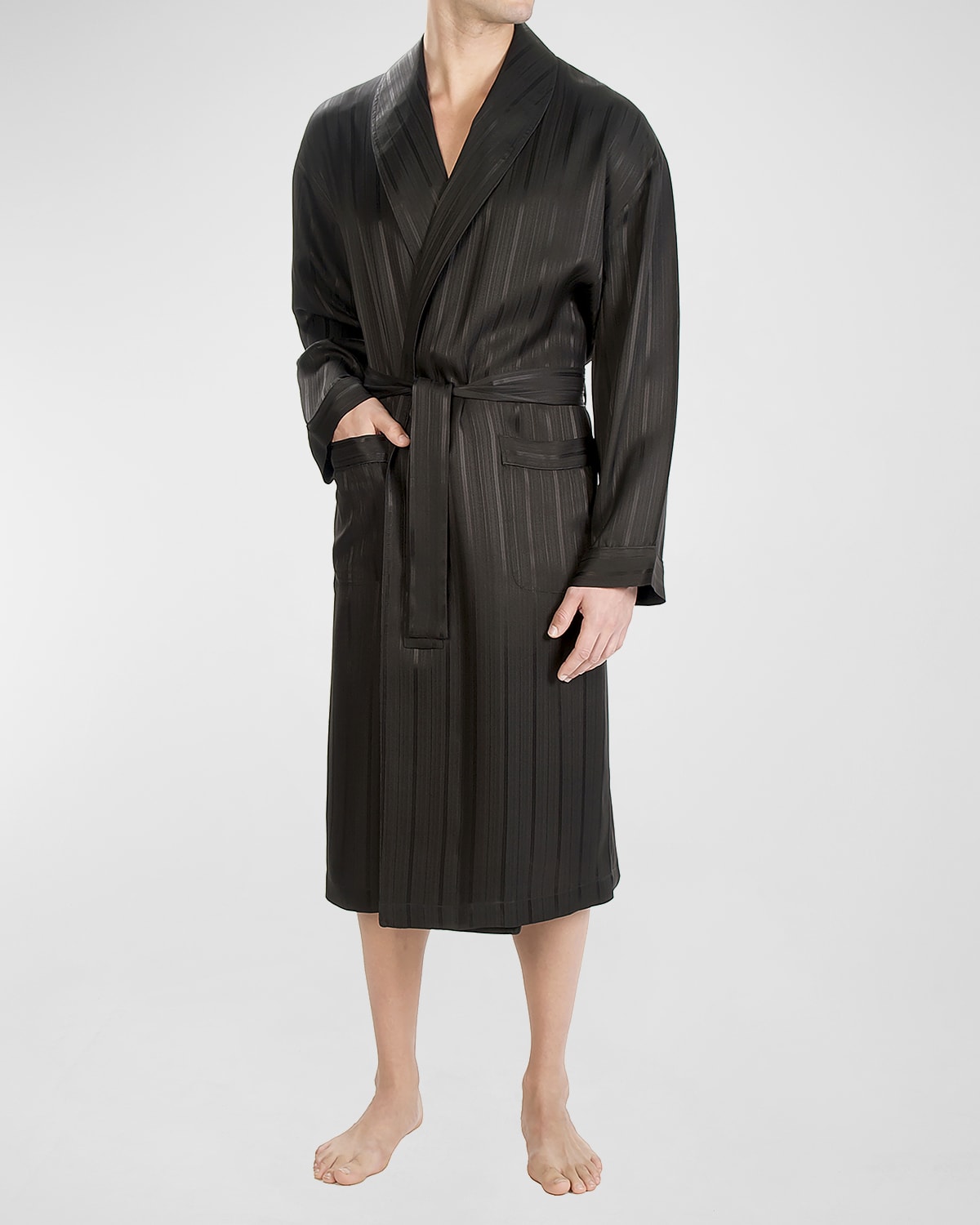 Versace Men's Barocco Sleeve Robe | Neiman Marcus