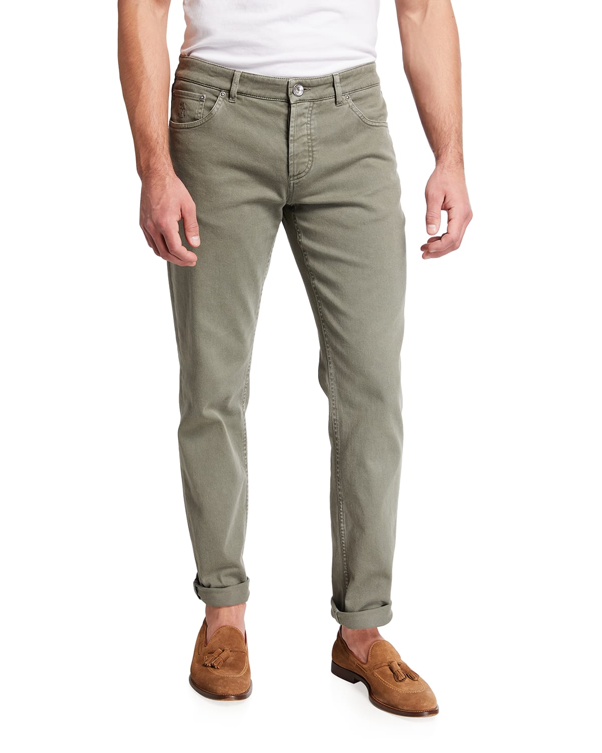 Brunello Cucinelli Men's Non-Stretch Denim Jeans | Neiman Marcus