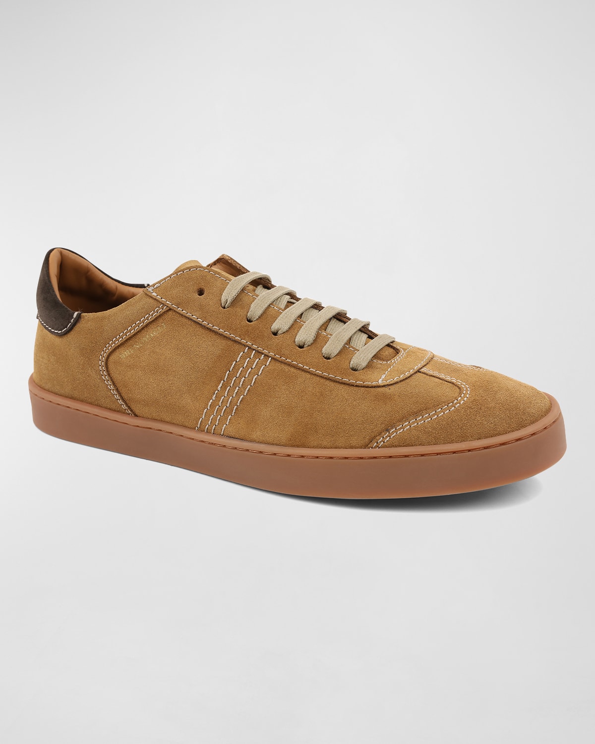 Bruno Magli Men's Bono Stitch Suede Low-Top Sneakers | Neiman Marcus