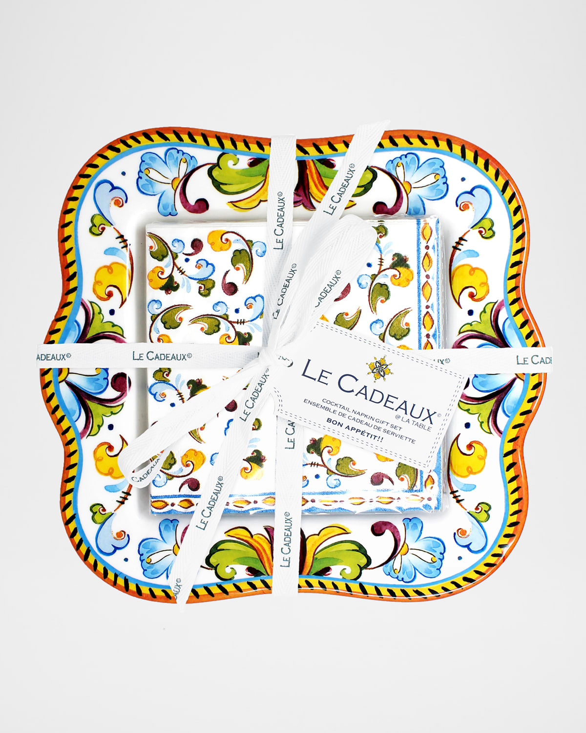 Le Cadeaux Palermo Napkin Holder & Napkins Gift Set Neiman Marcus