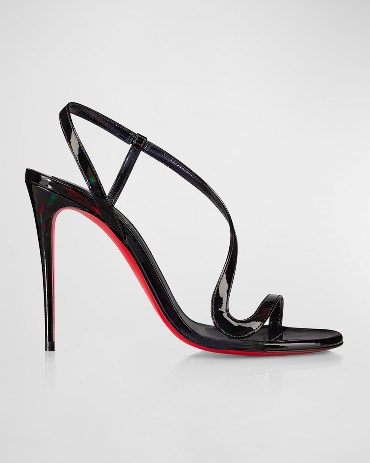 Christian Louboutin Rosalie Metallic Red Sole Stiletto Sandals Neiman Marcus