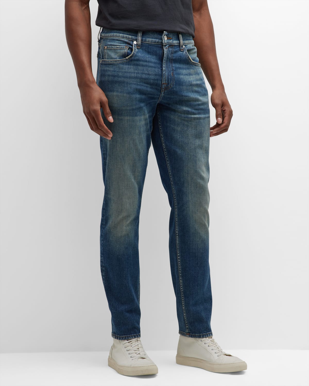 7 For All Mankind Mens Luxe Sport Slimmy Blue Jeans Neiman Marcus