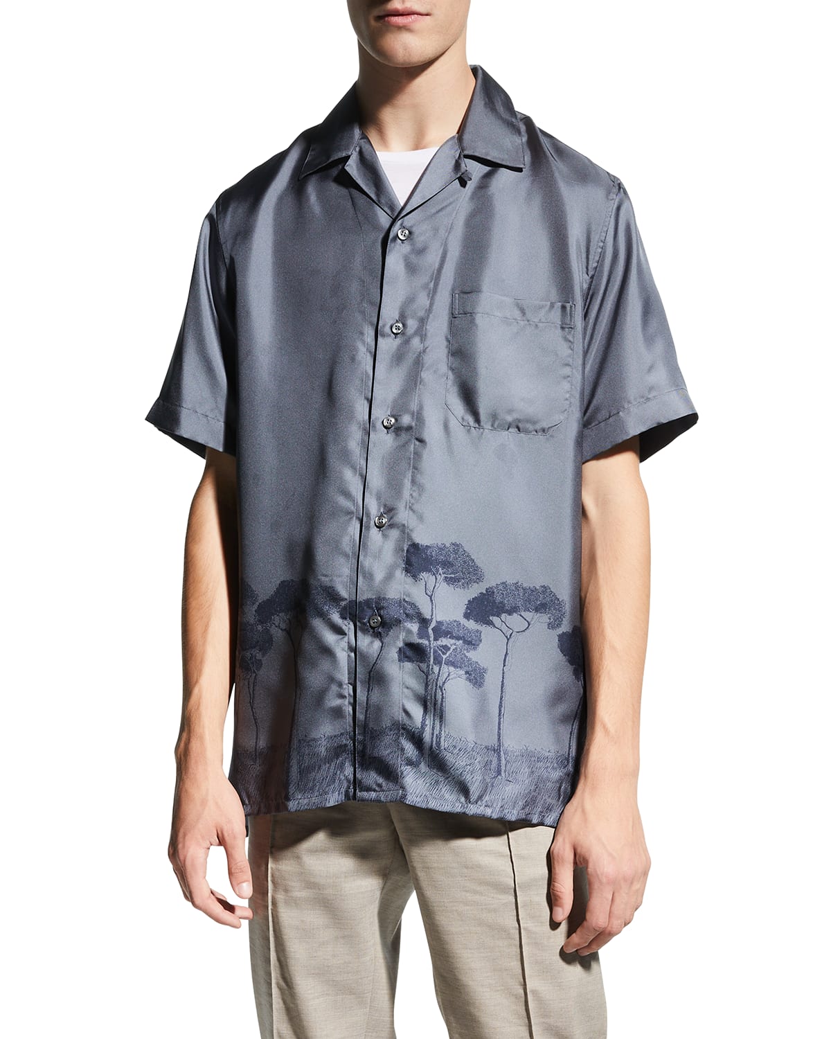 FRAME Men's Corduroy Camp Shirt | Neiman Marcus