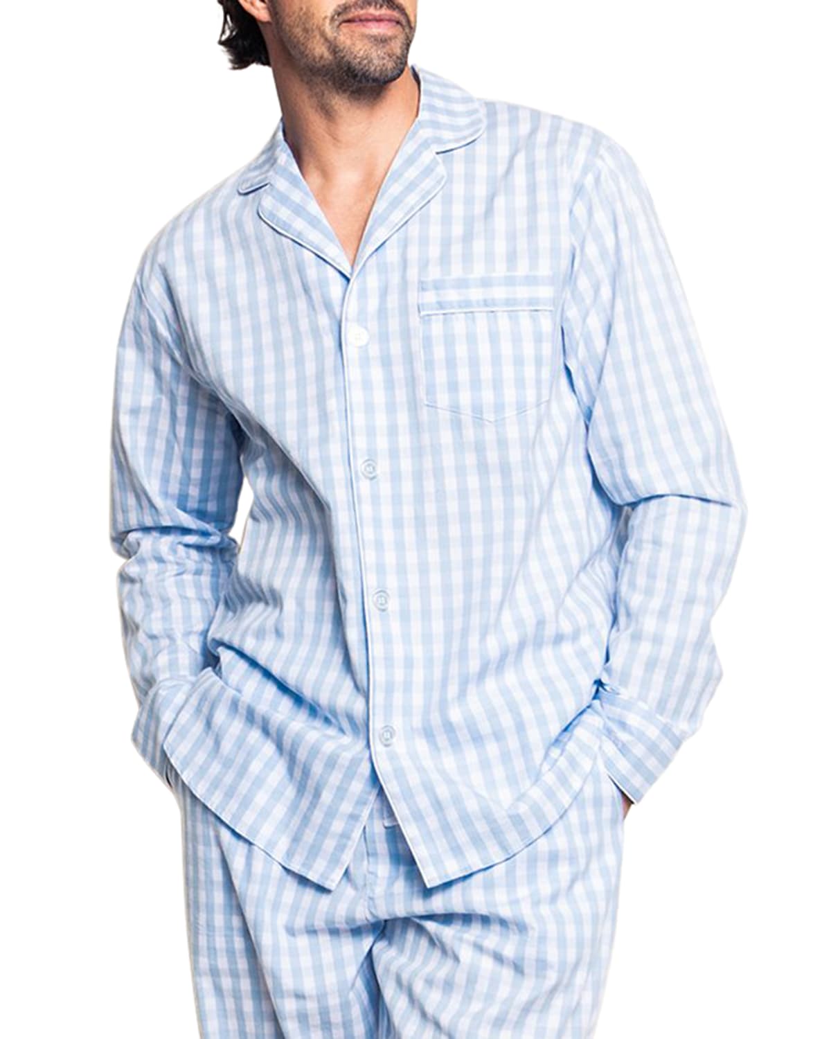 Light Blue Gingham Short Set Pajamas