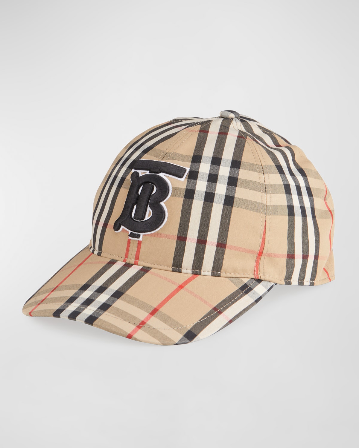 Burberry Kid's Vintage Check & Icon Stripe Baseball Cap | Neiman Marcus