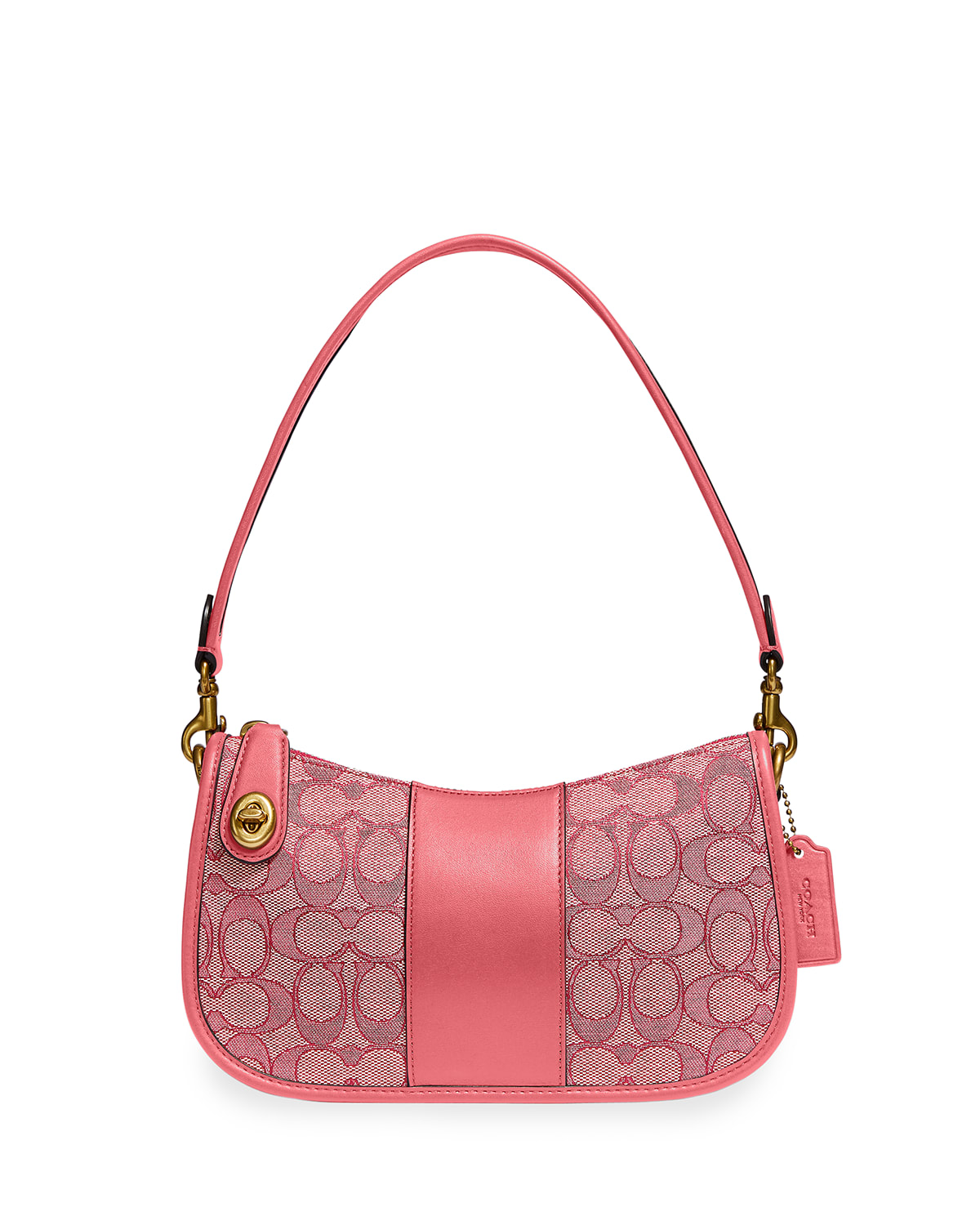 Coach Swinger 20 Signature Jacquard Varsity Patches Shoulder Bag ...