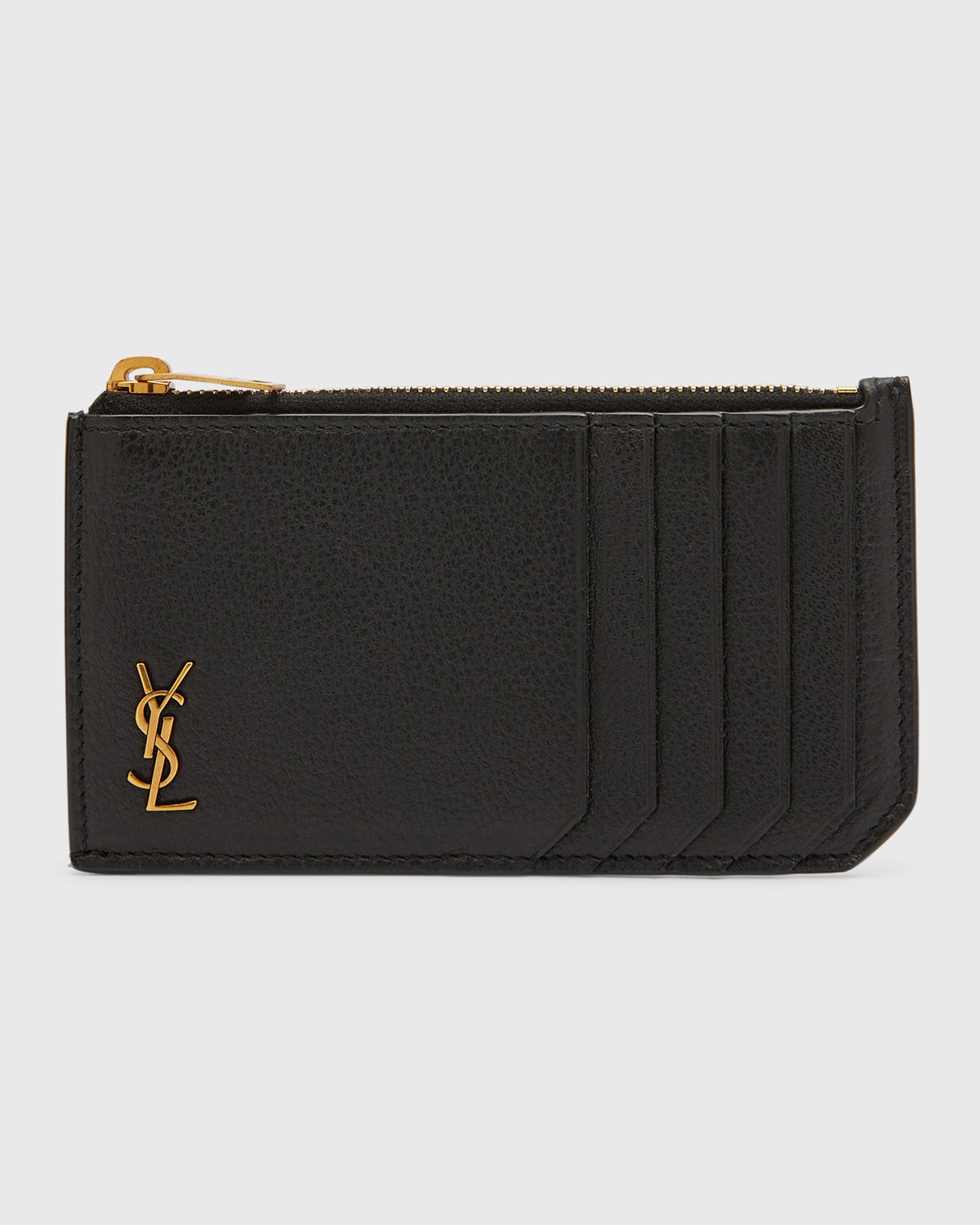 Saint Laurent YSL Monogram Zip Card Case Neiman Marcus