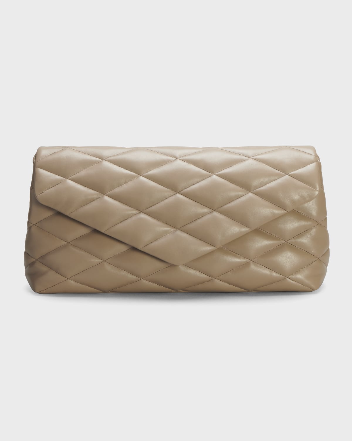 Saint Laurent YSL Envelope Flap Leather Clutch Bag Neiman Marcus