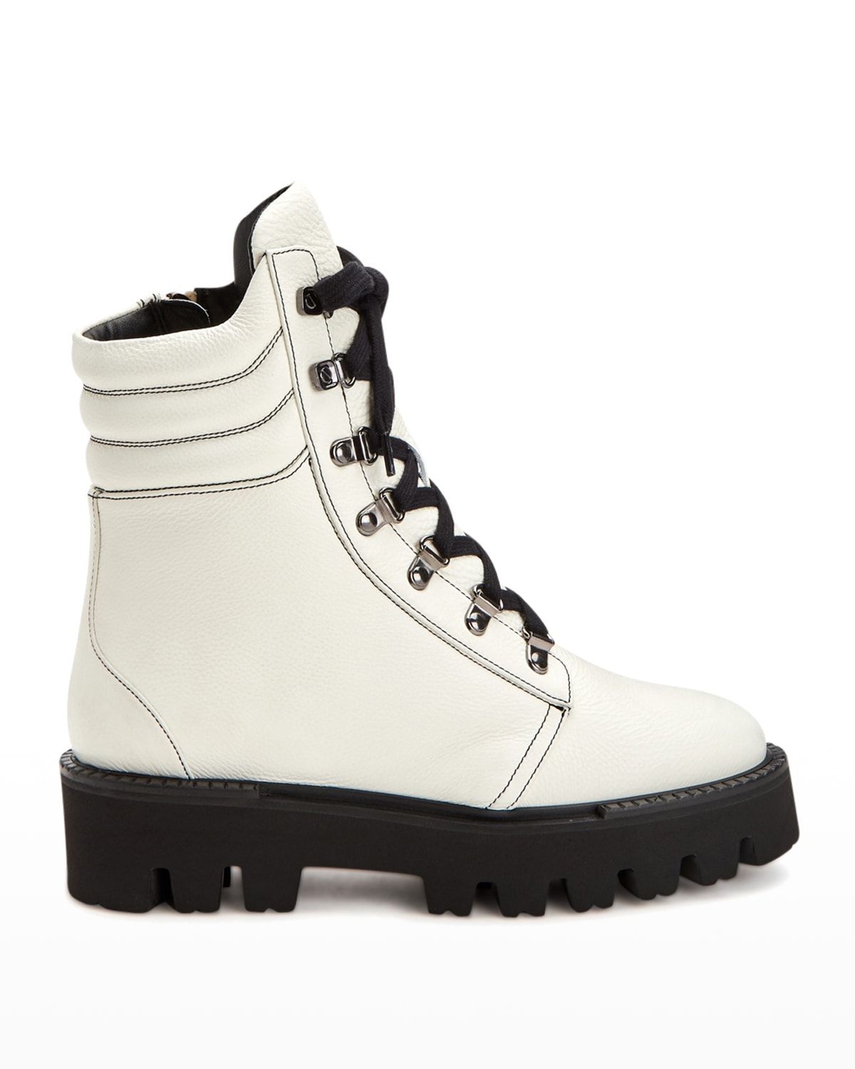 NeroGiardini Studded Leather Combat Booties | Neiman Marcus