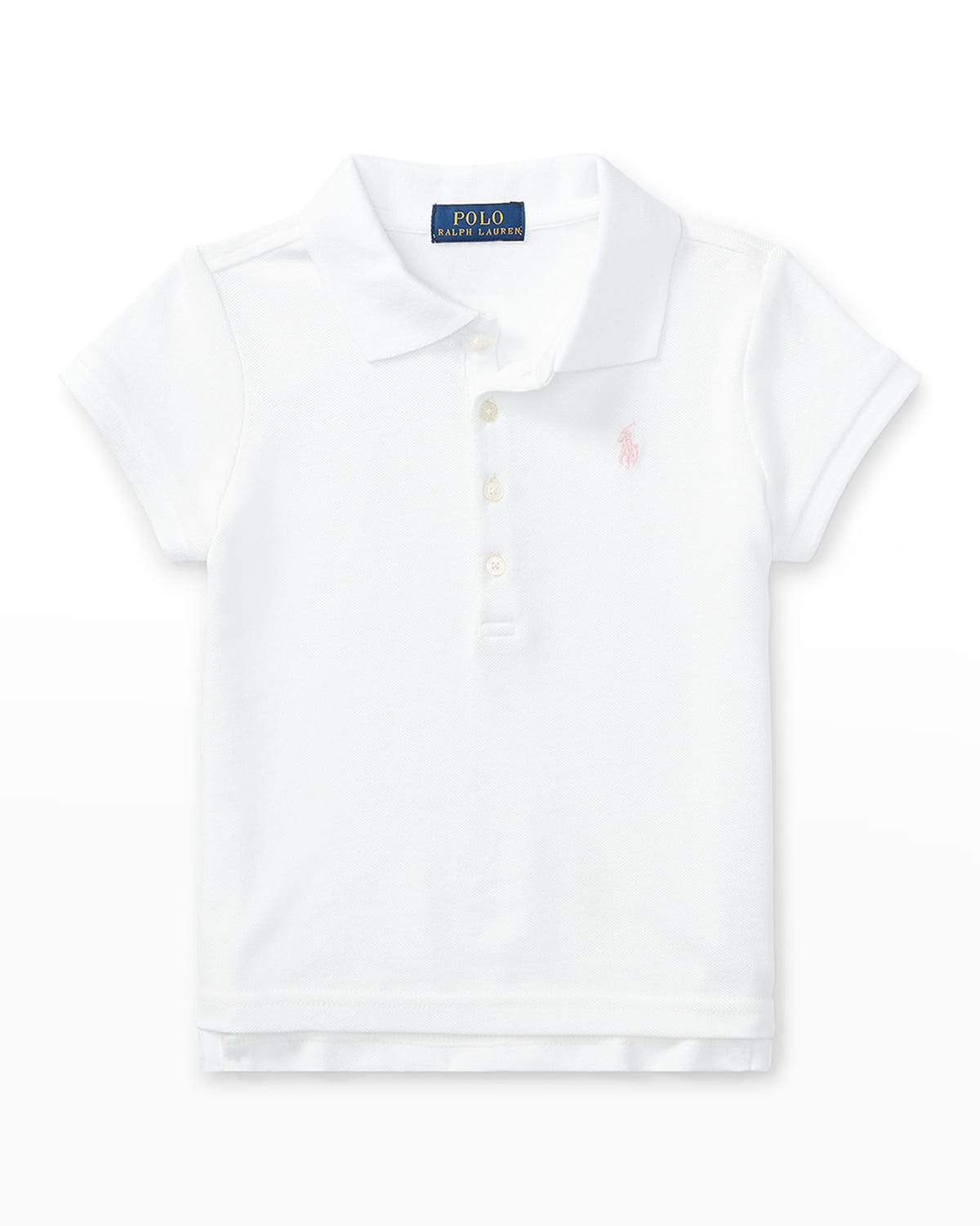 Ralph Lauren Childrenswear Girl's Logo Embroidered Short-Sleeve Polo Shirt,  Size 2-4 | Neiman Marcus